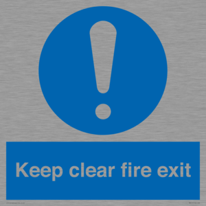 Keep Clear Fire Exit